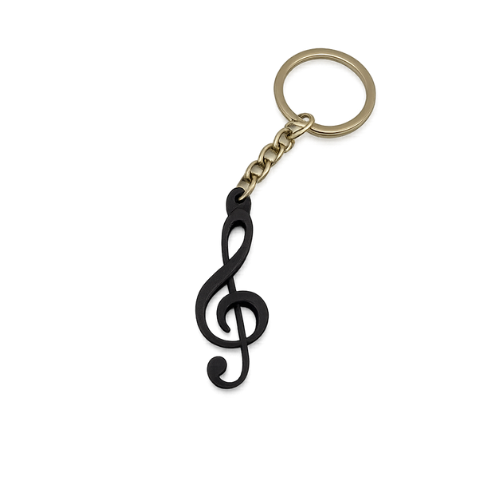 Sol Anahtarı Tasarım Siyah Anahtarlık