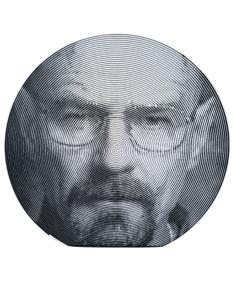 Walter White Grayscale Spiral Portre | Sanatsal İllüzyon Duvar/Masa Dekoru