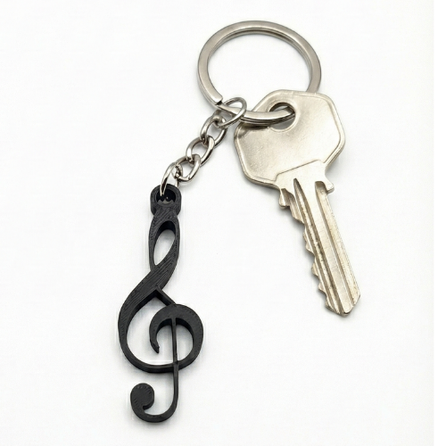 Sol Anahtarı Tasarım Siyah Anahtarlık