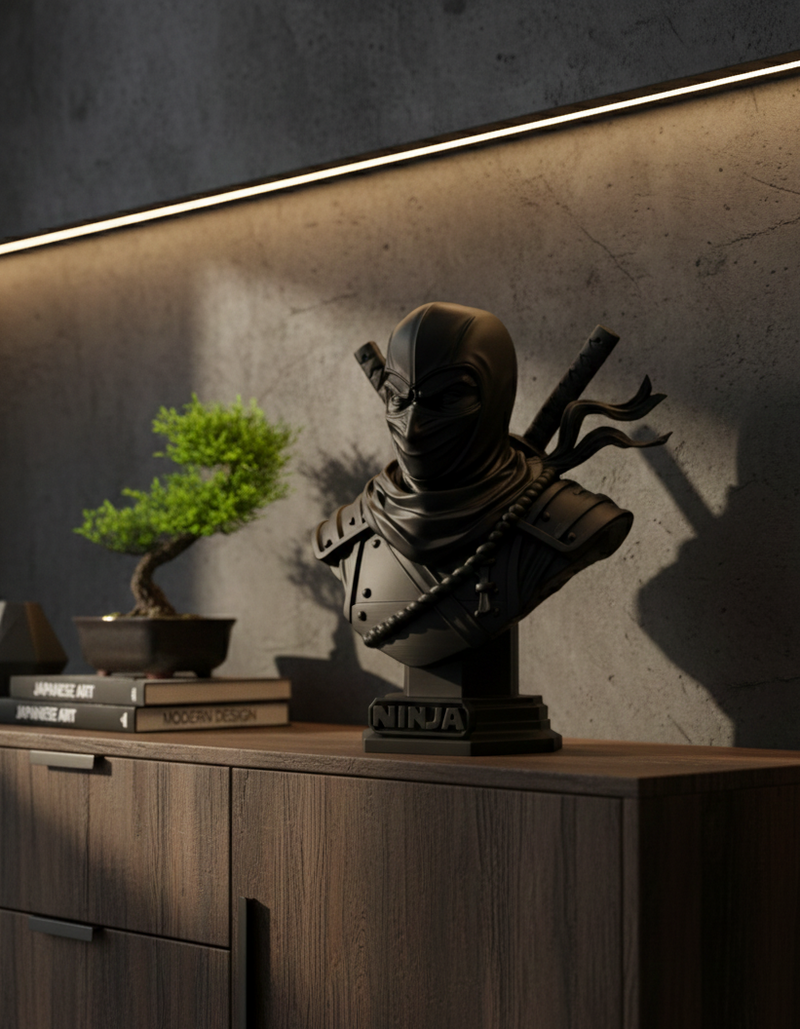 Gizemli Ninja Savaşçısı Heykeli